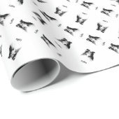 Ruw Collie Charcoal Cadeaupapier (Rol Hoek)