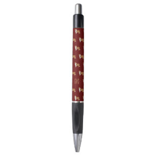 Ruw Collie Dogs Pattern Monogramed Pen