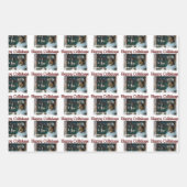 Ruw Collie Happy Collidays Kerstmis Inpakpapier Vel (Voorkant)