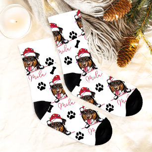 Ruw Collie Hond Gepersonaliseerd Kerstcadeau Sokken