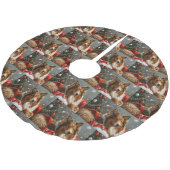 Ruw Collie Hond Kerstfeest Kerstboom Rok (Gekanteld)