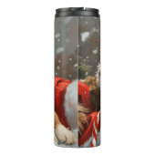 Ruw Collie Hond Kerstfeest Thermosbeker (Achterkant)