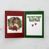 Ruw Collie kerstcadeautjes Feestdagen Kaart (Binnen)