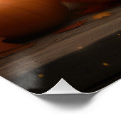 Ruw Collie Puppy Herfst Delight Pompoen Perfect Poster (Hoek)