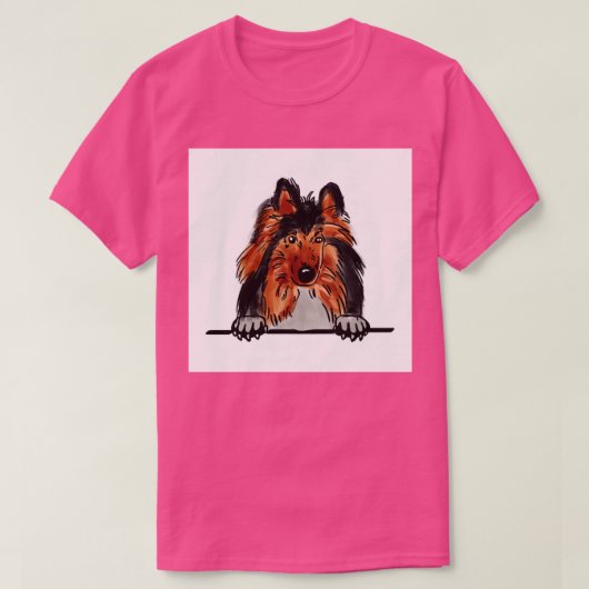 Ruw collie t-shirt (Design voorkant)