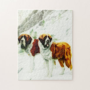 ruw en glad Sint-Bernard-schilderij Legpuzzel