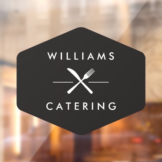 Ruw Gekruist Vork Mes Logo Raamsticker (Vel 2)