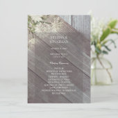 Ruw hout bloem bruiloftsceremonie programma V4 (Staand voorkant)