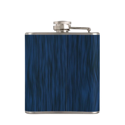 Ruw Hout Graan Achtergrond Diep Blauw Heupfles (Achterkant)