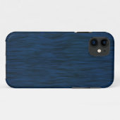 Ruw Hout Grain Background in Deep Blue Case-Mate iPhone Case (Achterkant (horizontaal))
