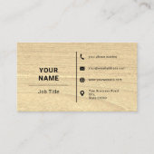 Ruw Houtbewerker Bouw Timmerwerk Klusjesman Visitekaartje (Voorkant)