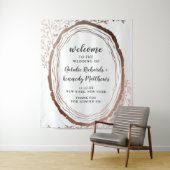 Ruw Houten Schijf Koperfolie Herfst Bruiloft Welko Wandkleed (In situ)