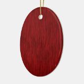 Ruw Houtkorrel Achtergrond - Festive Red Keramisch Ornament (Links)
