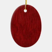 Ruw Houtkorrel Achtergrond - Festive Red Keramisch Ornament (Voorkant)