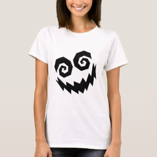 Ruw in het gezicht wit+zwart t-shirt