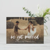 Ruw informeel script foto elopement aankondiging (Staand voorkant)