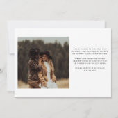 Ruw informeel script foto elopement aankondiging (Achterkant)