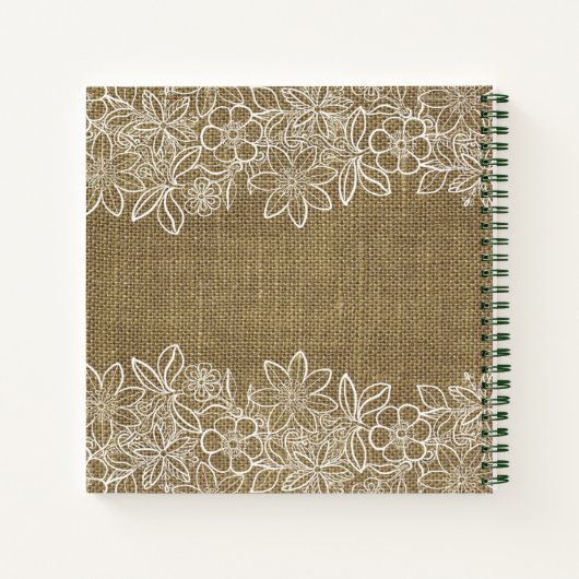 Ruw Jute Kant Dankbaarheid Dankbaarheid Journaal Notitieboek (Achterkant)