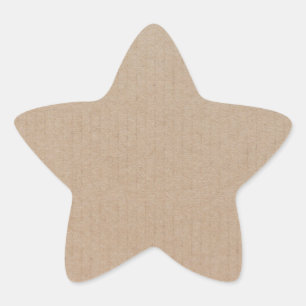 Ruw kraftpapier blanco sjabloon op maat ster sticker