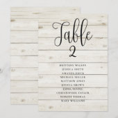 Ruw landelijke trouwzaalstoelenkaart. Modern lande Kaart (Voorkant / Achterkant)