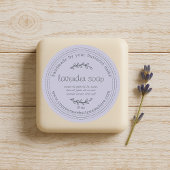 Ruw Lavendel Paars Zeep Etiket