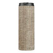 Ruw linnen: natuurlijke getextureerde stof. thermosbeker (Achterkant)