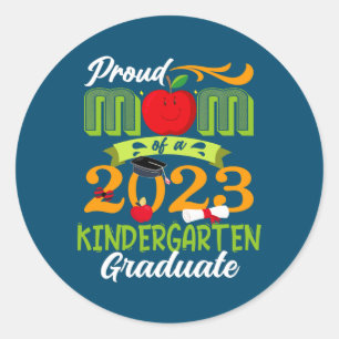 Ruw mam van 2023 Afstuderen kindergarten Ronde Sticker