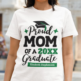 Ruw mam van 2023 afstuderen zwarte groene pet tass t-shirt