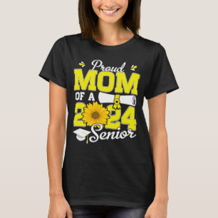 Ruw mam van de klasse 2024 Afstuderen zonnebloemen T-shirt