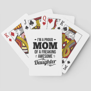 Ruw mam van een Geweldige dochter Pokerkaarten