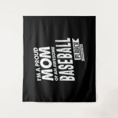 Ruw mam van een Geweldige honkbalspeler Wandkleed (Voorkant)