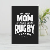 Ruw mam van een Geweldige Rugby-speler Bedankkaart (Staand voorkant)