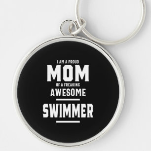 Ruw mam van een Geweldige zwemspeler Sleutelhanger