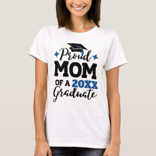 Ruw mam van een in 2022 afstuderen zwart blauw pet t-shirt