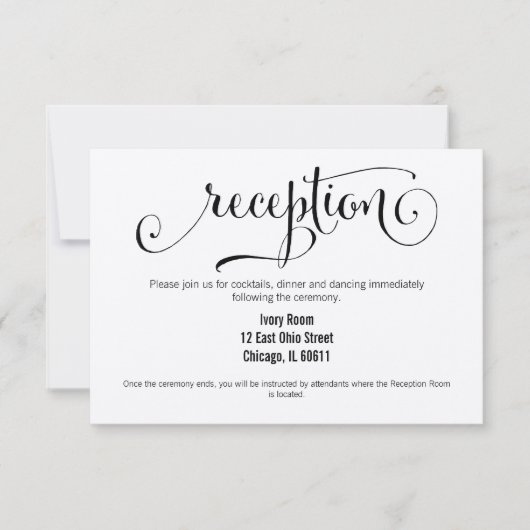 Ruw Moderne We Do Script Trouwontvangstkaart Kaart (Voorkant)