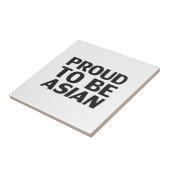 Ruw om Aziatisch, zwart wit te zijn Tegeltje (Zijkant)