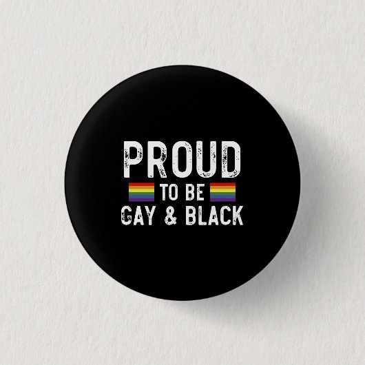 Ruw om homo en zwart te zijn ronde button 3,2 cm (Voorkant)