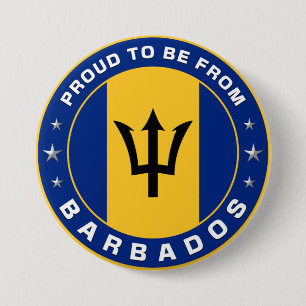 Ruw om uit Barbados te komen Ronde Button 7,6 Cm