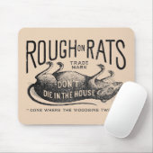 "Ruw op reclame voor ratten" Muismat (Met muis)