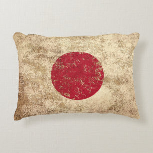 Ruw oude  Japanse vlag Decoratief Kussen