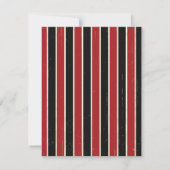 Ruw Poster: Rood & Zwart Huwelijk RSVP Kaartje (Achterkant)
