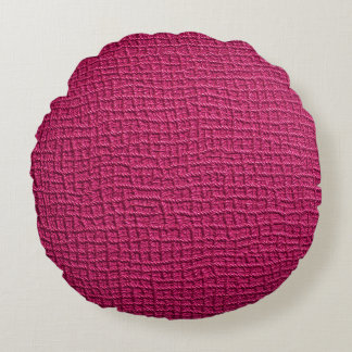 Ruw roze leder rond kussen