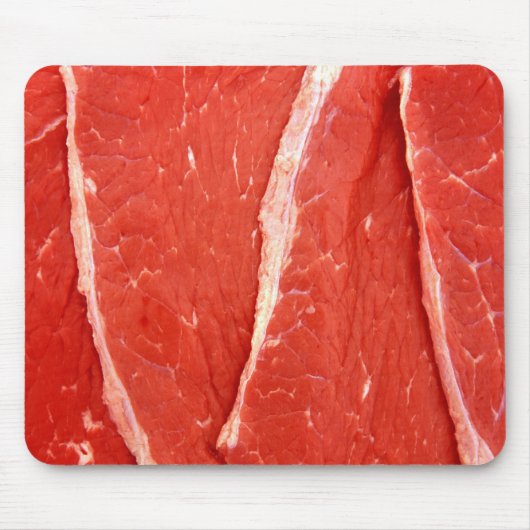 Ruw rundvlees Steak Vlees Mousepad / Mousemat Muismat (Voorkant)