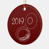 Ruw Tuba tekening Keramisch Ornament (Links)