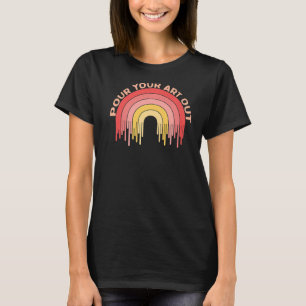 Ruw uw acrylverf af en gister grafische artiest t-shirt