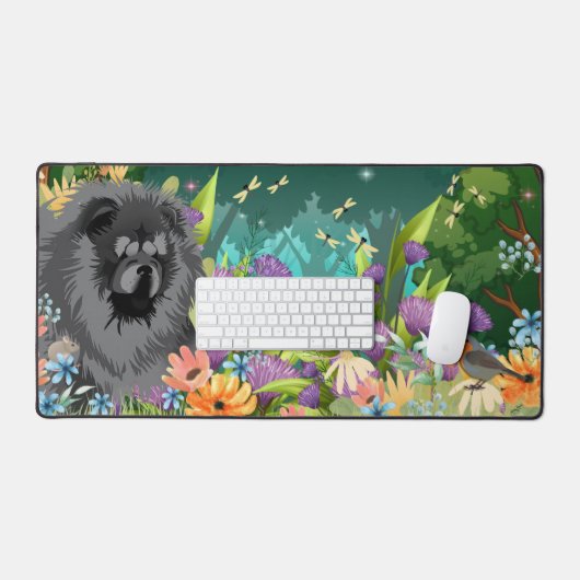 RUW ZWART CHOW CHOW Desk Mat (Keyboard & Muis)