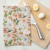 Ruwe Bamboe Bloemen Daisy Shamrocks Boerderij Theedoek (Quarter Fold)