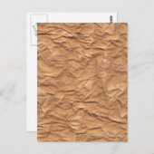 Ruwe bruin papier briefkaart (Voorkant / Achterkant)