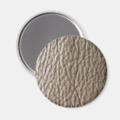 Ruwe bruine kunstledertextuur, veel pasta's magneet (Voorkant / Achterkant)