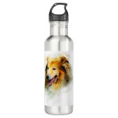 Ruwe Collie / Collie met lange adem Waterfles (Voorkant)